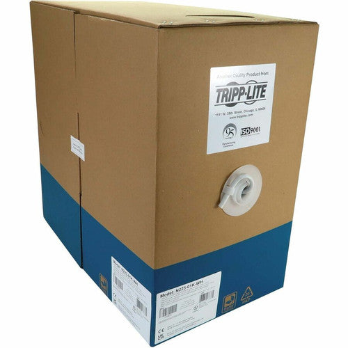 Câble Ethernet UTP Cat6a 10G à âme solide Tripp Lite by Eaton, homologué CMR, blanc, 305 m (1 000 pi) N223-01K-WH