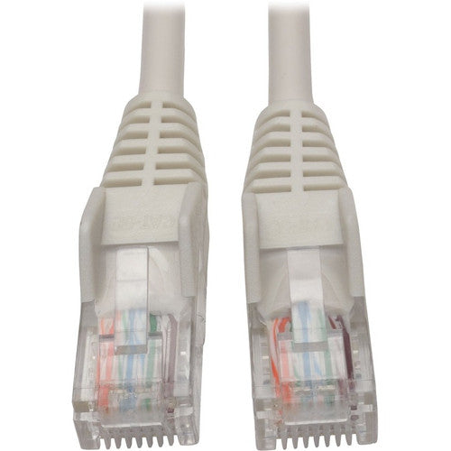 Câble de raccordement UTP moulé anti-accroc Cat5e 350 MHz Tripp Lite by Eaton (RJ45 M/M), blanc, 15 pi. N001-015-WH