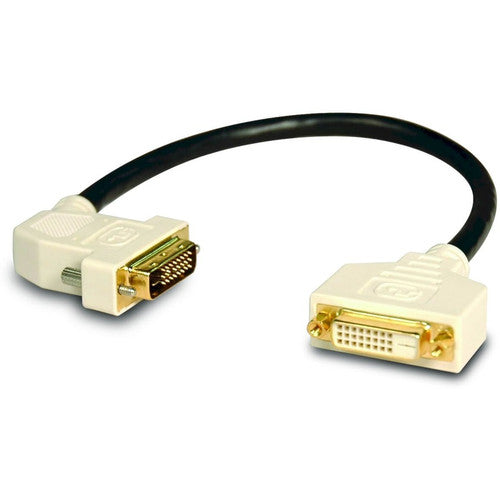 Câble adaptateur d'extension numérique double liaison DVI Tripp Lite 1 pi, fiche gauche à 45 degrés, DVI-D M/F 1 pi P562-001-45L