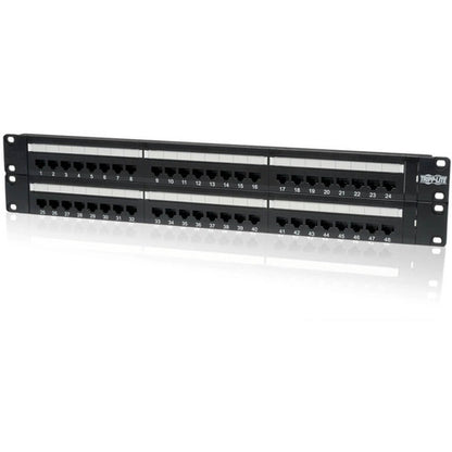Panneau de brassage pour montage en rack Cat5e Cat5e 48 ports Tripp Lite 568B 110 perforations 2URM TAA N052-048