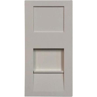 Tripp Lite by Eaton 1-Port UK-Style Insert, Unloaded Shuttered Module, 25 x 50 mm, White N042U-WHM-S