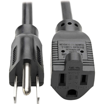 Câble d'extension de cordon d'alimentation Tripp Lite 10 pieds 5-15P à 5-15R 10A 18AWG 10' P022-010