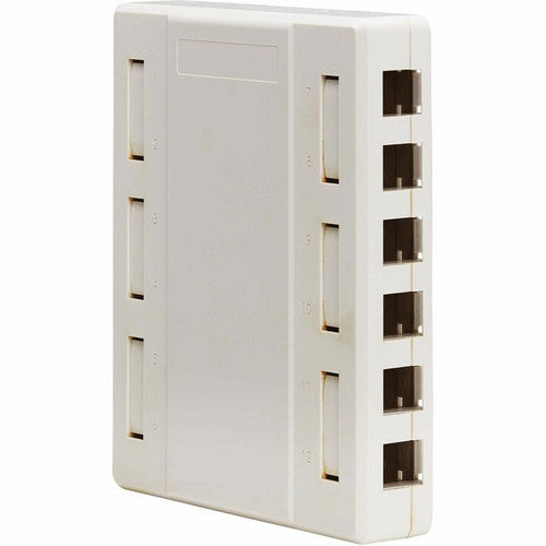 Boîtier de montage en surface Tripp Lite par Eaton pour prises Keystone - 12 ports, blanc N082-012-WH
