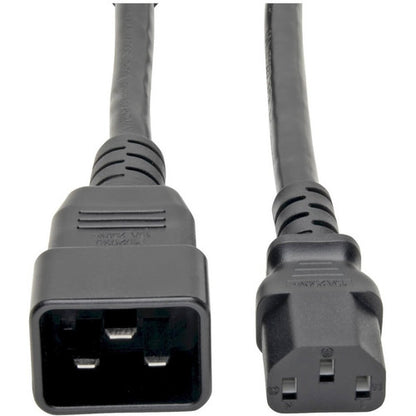 Câble répartiteur en Y pour cordon d'alimentation Tripp Lite de 2 pieds C20 vers 2xC13, robuste, 15 A, 14 AWG, 2 pi, P032-002-2C13