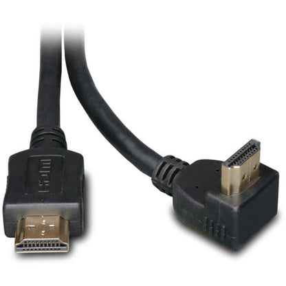 Câble HDMI haute vitesse Tripp Lite 6 pieds, vidéo numérique avec connecteur audio à angle droit 4K x 2K M/M 6' P568-006-RA