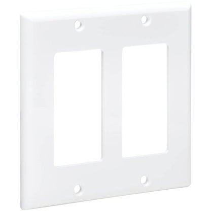 Plaque frontale double Tripp Lite par Eaton, style Decora - verticale, blanche N042D-200-WH
