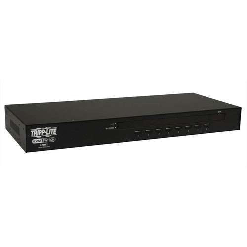 Commutateur KVM USB/PS2 à 8 ports pour montage en rack 1U de Tripp Lite - Boîtier en acier B042-008