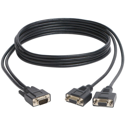 Câble répartiteur en Y pour moniteur VGA Tripp Lite 6 pieds haute résolution HD15 M/2xF 6' P516-006-HR