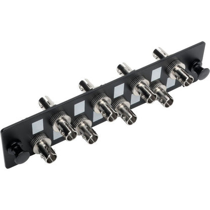 Tripp Lite by Eaton High-Density Fiber Adapter Panel (MMF/SMF), 8 ST Simplex Connectors, Black N492-08S-ST