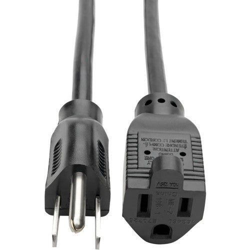 Câble d'extension de cordon d'alimentation Tripp Lite 15 pieds 5-15P à 5-15R 10A 18AWG 15' P022-015