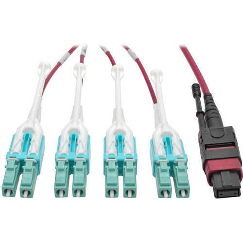 Câble de raccordement en éventail Tripp Lite by Eaton N845-01M-8L-MG MTP/MPO vers 8xLC, magenta, 1 m N845-01M-8L-MG