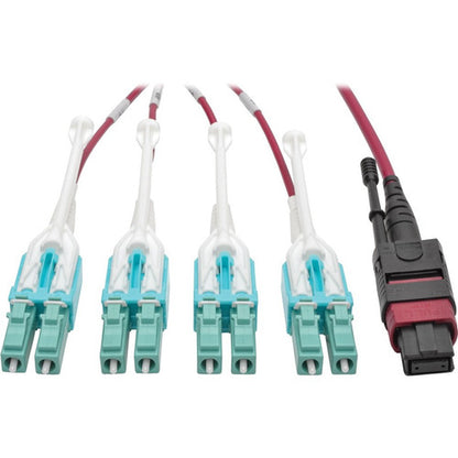 Câble de raccordement en éventail Tripp Lite by Eaton N845-05M-8L-MG MTP/MPO vers 8xLC, magenta, 5 m N845-05M-8L-MG