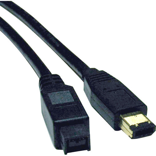Câble FireWire IEEE haute vitesse Tripp Lite 6 pieds - 800 Mbps avec connecteurs plaqués or 9 broches/6 broches M/M 6' F017-006