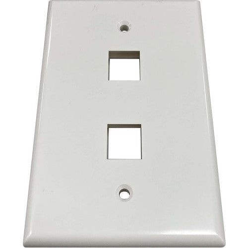 Plaque murale simple à 2 ports Safe-IT de Tripp Lite par Eaton, antibactérienne, ivoire brillant, TAA N042AB-002-IVG