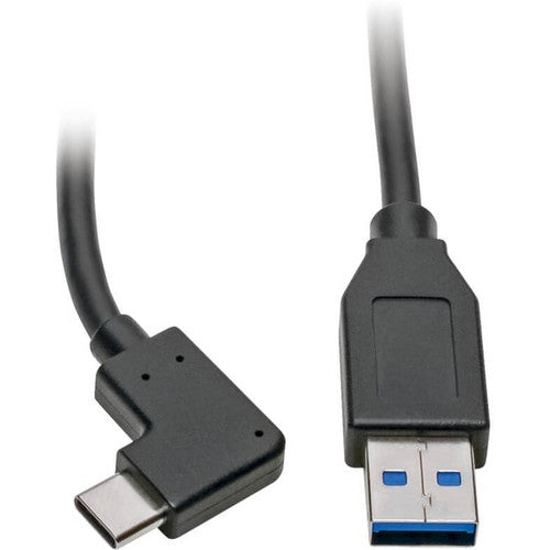 Câble USB-C vers USB-A à angle droit Tripp Lite par Eaton U428-003-CRA, M/M, 3 pi. U428-003-CRA