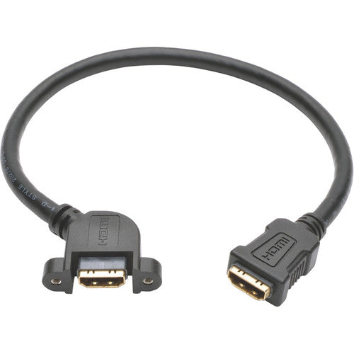 Câble HDMI haute vitesse Tripp Lite 1 pi avec Ethernet, vidéo numérique/audio, montage sur panneau F/F 1 pi P569-001-FF-APM