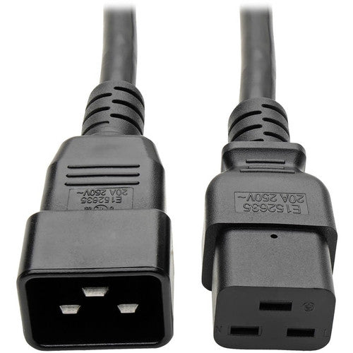 Câble d'extension de cordon d'alimentation Tripp Lite 6 pieds C19 à C20 robuste 20 A 12 AWG 6 pi P036-006