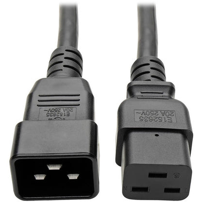 Câble d'extension de cordon d'alimentation Tripp Lite 6 pieds C19 à C20 robuste 20 A 12 AWG 6 pi P036-006