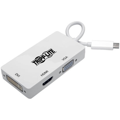 Adaptateur convertisseur tout-en-un USB-C vers HDMI/DVI/VGA Tripp Lite par Eaton U444-06N-HDV4K, 6 pouces U444-06N-HDV4K