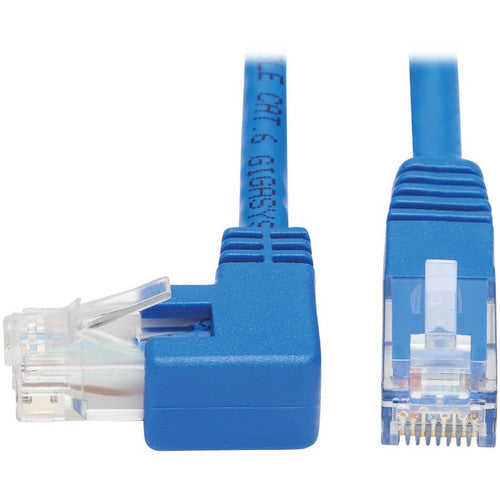 Câble Ethernet Cat6 à angle gauche Tripp Lite par Eaton N204-015-BL-LA - 15 pi, M/M, bleu N204-015-BL-LA