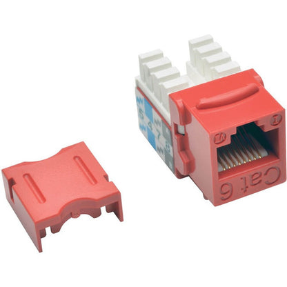 Prise Keystone à insertion de type 110 Cat6/Cat5e de Tripp Lite par Eaton - Rouge, lot de 25 N238-025-RD