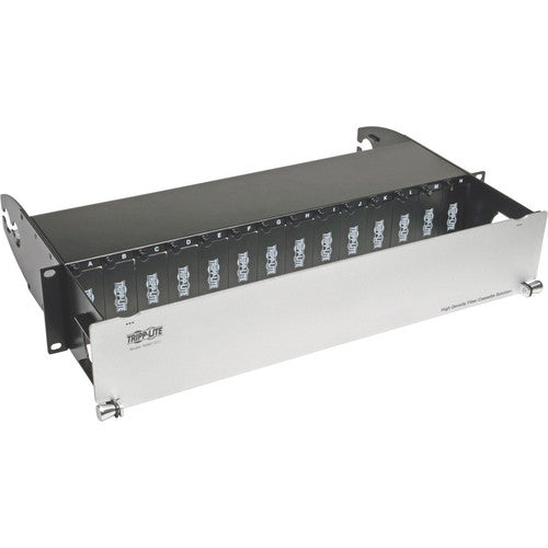Panneau de boîtier en fibre optique à montage en rack haute densité Tripp Lite 14 cassettes 2URM N482-02U