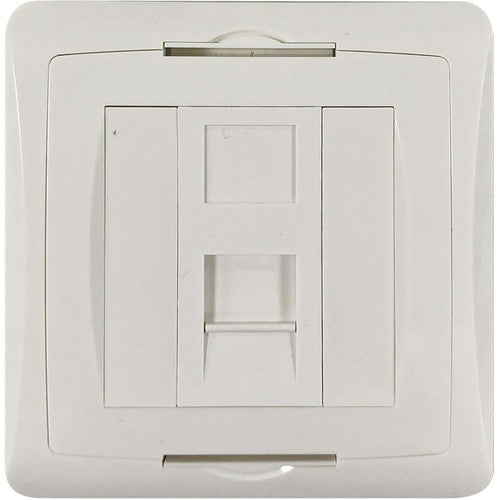 Plaque murale de style britannique à 1 port Tripp Lite by Eaton, module à obturateur non chargé, blanc N042U-WK1-S