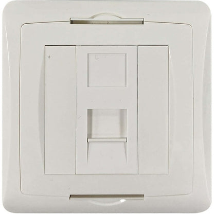 Plaque murale de style britannique à 1 port Tripp Lite by Eaton, module à obturateur non chargé, blanc N042U-WK1-S