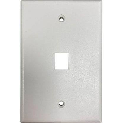 Plaque murale simple à 1 port Safe-IT de Tripp Lite par Eaton, antibactérienne, ivoire mat, TAA N042AB-001-IVM