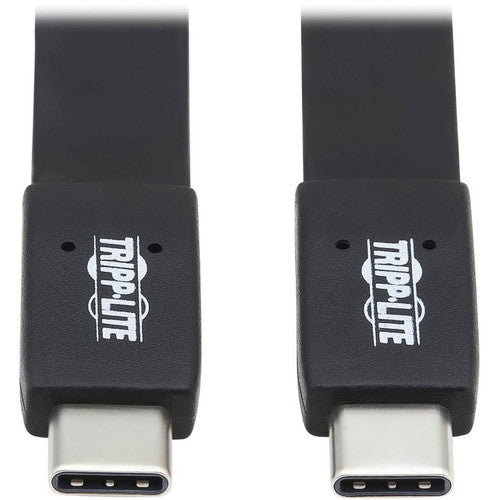Câble plat USB-C vers USB-C Tripp Lite par Eaton U420-003-G2-FL, M/M, noir, 3 pi. U420-003-G2-FL