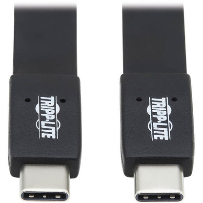 Câble plat USB-C vers USB-C Tripp Lite par Eaton U420-003-G2-FL, M/M, noir, 3 pi. U420-003-G2-FL