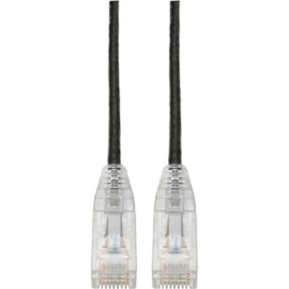 Câble de raccordement UTP Cat6 Tripp Lite par Eaton (RJ45) - M/M, Gigabit, sans accroc, moulé, fin, noir, 2 pi N201-S02-BK