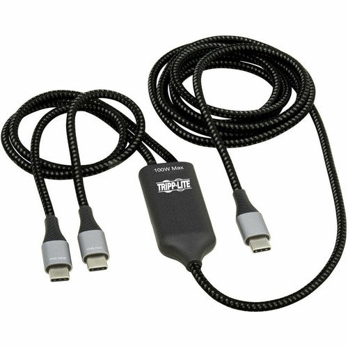 Câble de charge/répartiteur USB-C Tripp Lite par Eaton (M/2xM) - Charge PD 100 W, 6 pi (1,8 m) U420P-2X6-100W