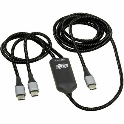 Câble de charge/répartiteur USB-C Tripp Lite par Eaton (M/2xM) - Charge PD 100 W, 6 pi (1,8 m) U420P-2X6-100W