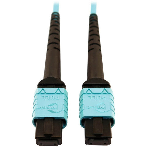 Câble à fibre optique multimode 50/125 OM4 400G Tripp Lite par Eaton N846D-10M-24AAQ, turquoise, 10 m N846D-10M-24AAQ