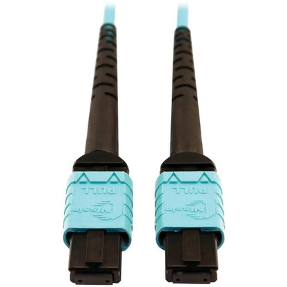 Câble à fibre optique multimode 50/125 OM4 400G Tripp Lite par Eaton N846D-10M-24AAQ, turquoise, 10 m N846D-10M-24AAQ