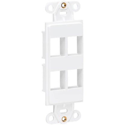 Tripp Lite by Eaton Center Plate Insert, Decora Style - Vertical, 4 Ports N042D-004V-WH