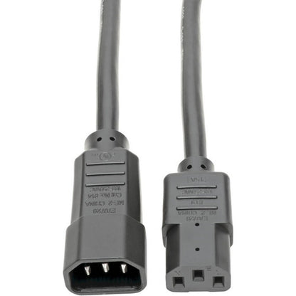 Câble d'extension de cordon d'alimentation Tripp Lite 2 pieds C14 à C13 robuste 15 A 14 AWG 2' P005-002