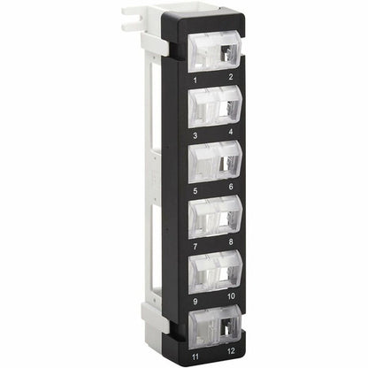 Panneau de brassage mural 12 ports Tripp Lite by Eaton pour prises Keystone UTP, modules rotatifs N062-012-KJ-WM