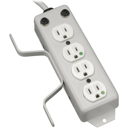 Multiprise de qualité médicale à 4 prises Tripp Lite par Eaton avec enrouleur de cordon et protection anti-goutte PS410HGOEMX