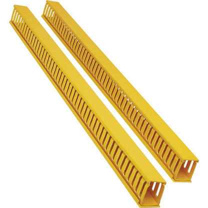 Gestionnaire de câbles vertical Tripp Lite par Eaton - Conduit à doigts avec couvercle, jaune, 1,8 m (6 pi) SRCABLEDUCTVRTF