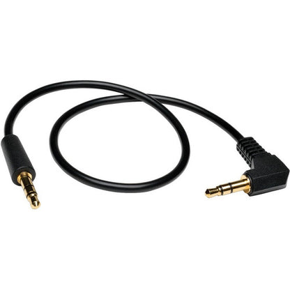 Câble audio mini stéréo Tripp Lite de 6 pieds avec une prise à angle droit 3,5 mm M/M 6' P312-006-RA