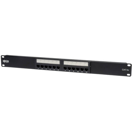 Tripp Lite 12-Port Cat5e Cat5 Rackmount Patch Panel 568B 110 Punch 1URM TAA N052-012