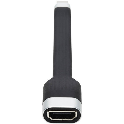 Câble adaptateur plat USB-C vers HDMI Tripp Lite par Eaton U444-F5N-HDR, M/F, noir, 5 pouces U444-F5N-HDR