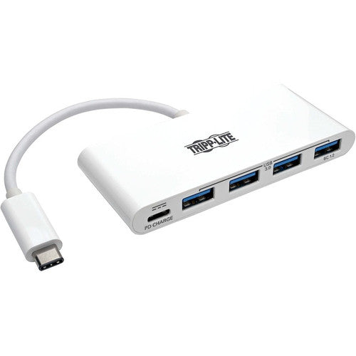 Hub portable USB 3.1 Gen 1 à 4 ports Tripp Lite par Eaton, USB-C vers (x4) USB-A, avec port de chargement USB-C U460-004-4A-C
