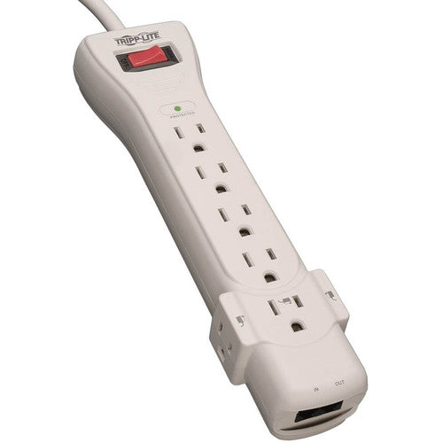 Multiprise avec parasurtenseur Tripp Lite 120 V, 7 prises RJ11, cordon de 6 pi, 1 080 joules - 7 x NEMA 5-15R - 1 800 VA - 1 080 J - Entrée 120 V CA - Sortie 120 V CA SUPER6TEL