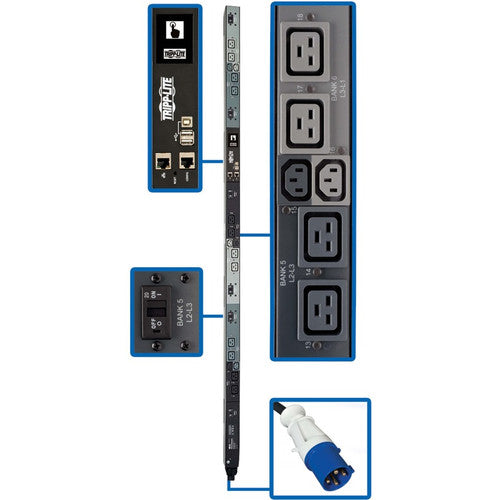 PDU 18 prises Tripp Lite par Eaton PDU3EVNR6G60A PDU3EVNR6G60A