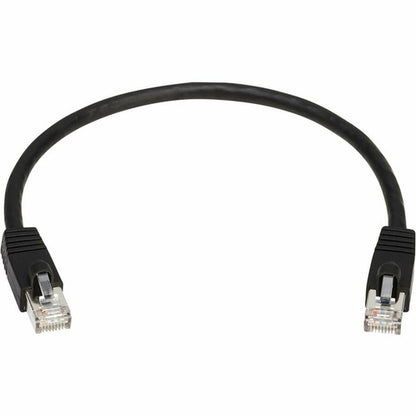 Câble Ethernet SSTP Cat8 40G sans accroc Tripp Lite par Eaton (RJ45 M/M), PoE, noir, 0,3 m (1 pi) N272-F01-BK