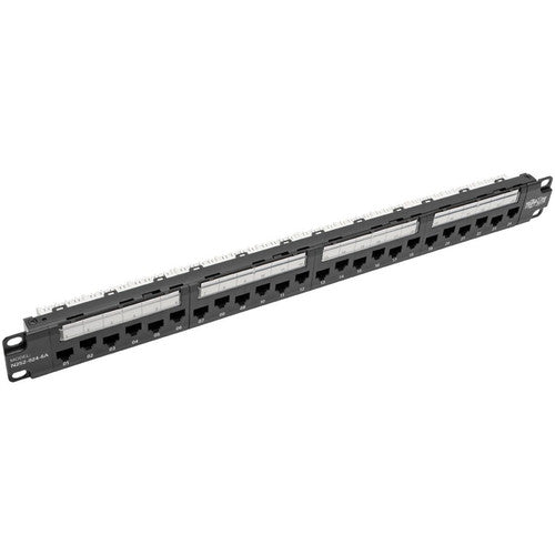 Panneau de brassage Cat6a/Cat6/Cat5e 110 à montage en rack 1U 24 ports Tripp Lite par Eaton N252-024-6A N252-024-6A