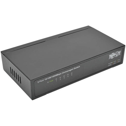 Commutateur Gigabit Ethernet non géré de bureau Tripp Lite by Eaton 5 ports 10/100/1000 Mbps, boîtier métallique NG5